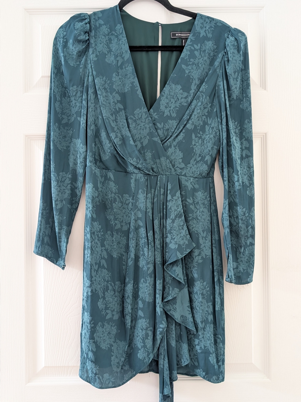 Teal Floral Wrap Dress by BCBGeneration